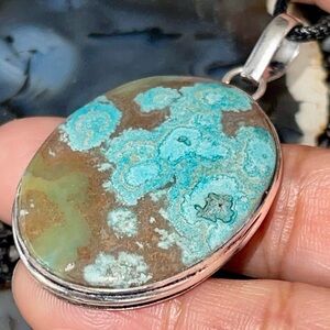 Crazy Lace Agate Crystal Pendant 2 1/4”